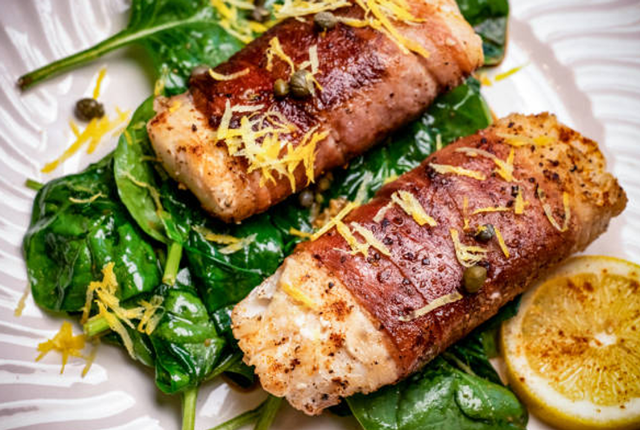 Bacalao con panceta ahumada Bacalao con panceta ahumada