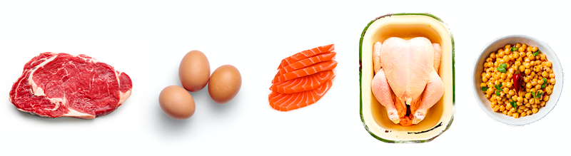 Proteinas en la comida