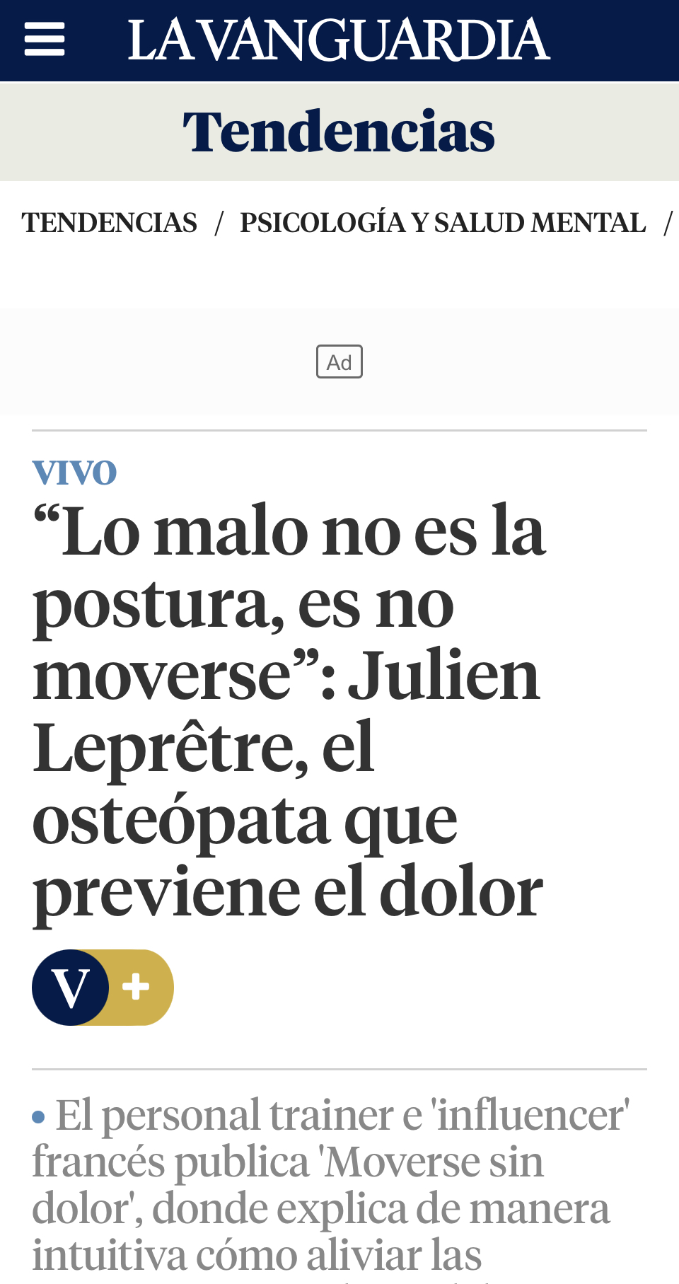 La vanguardia Julien Lepretre La vanguardia Julien Lepretre