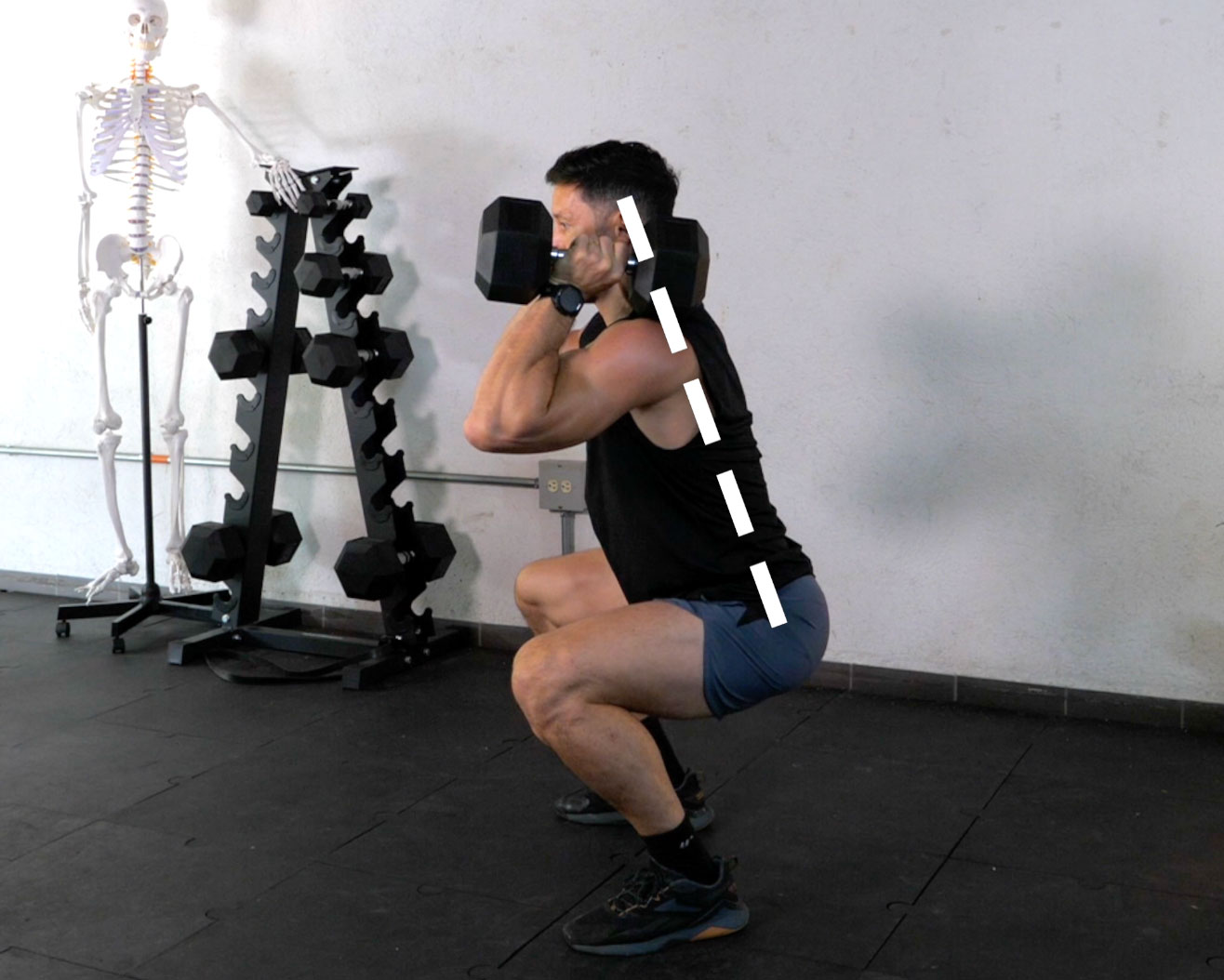 Sentadilla columna alineada Sentadilla columna alineada