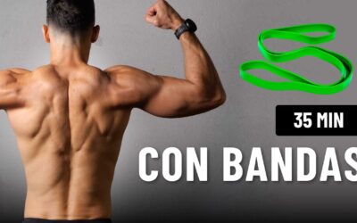 Rutina espalda y hombros con BANDAS ELASTICAS en casa (35 min)