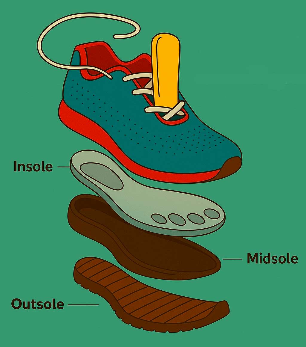 Anatomia de una zapatilla para correr Anatomia de una zapatilla para correr